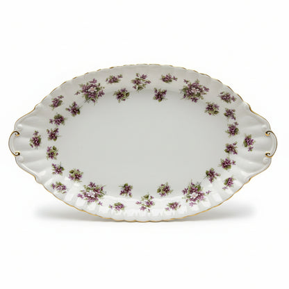 Royal Albert Sweet Violets China 9-7/8th-inch Oval Shallow Dish