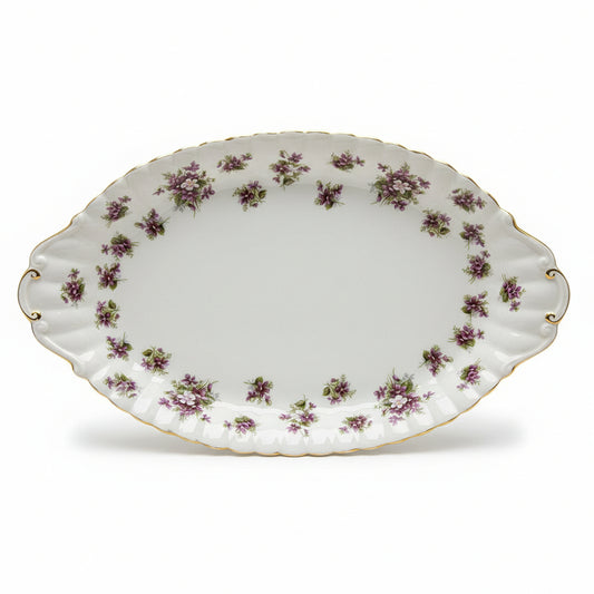 Royal Albert Sweet Violets China 9-7/8th-inch Oval Shallow Dish