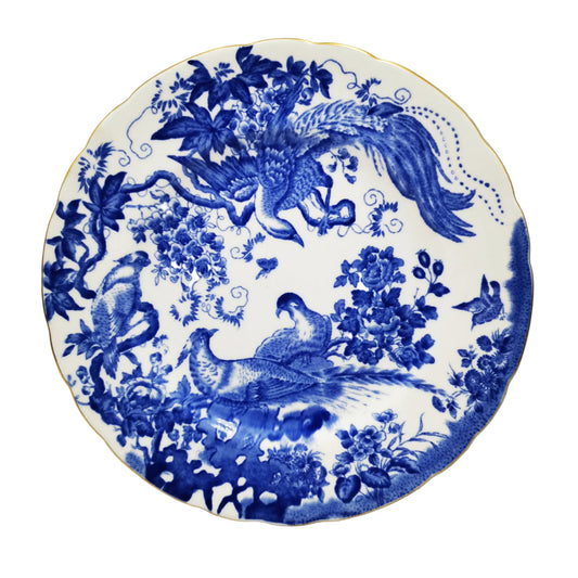 Royal Crown Derby China Blue Aves A1309 8-3/8th-inch Dessert Plate 1954