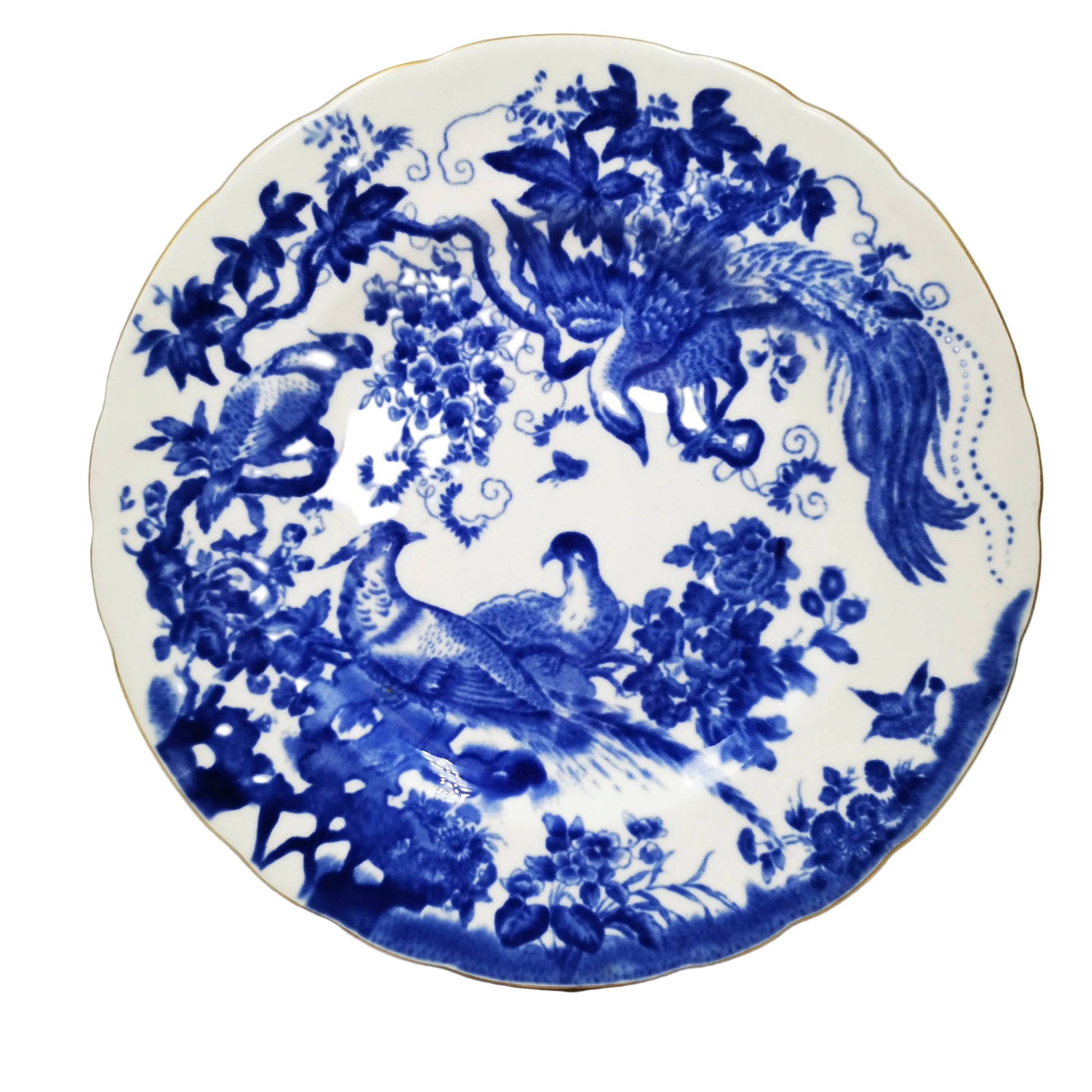 Royal Crown Derby China Blue Aves A1309 8-5/8th-inch Dessert Plate 1954