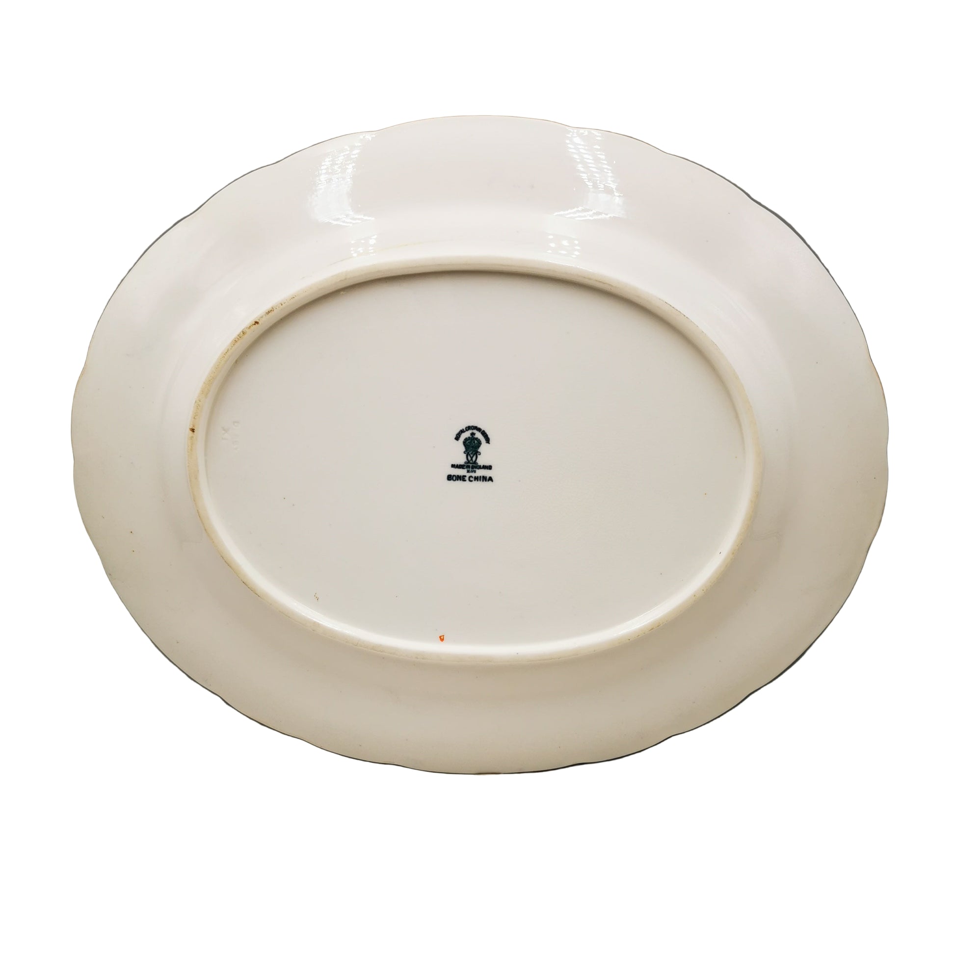 Royal Crown Derby China Blue Aves A1309 11.5-inch Serving Platter 1954