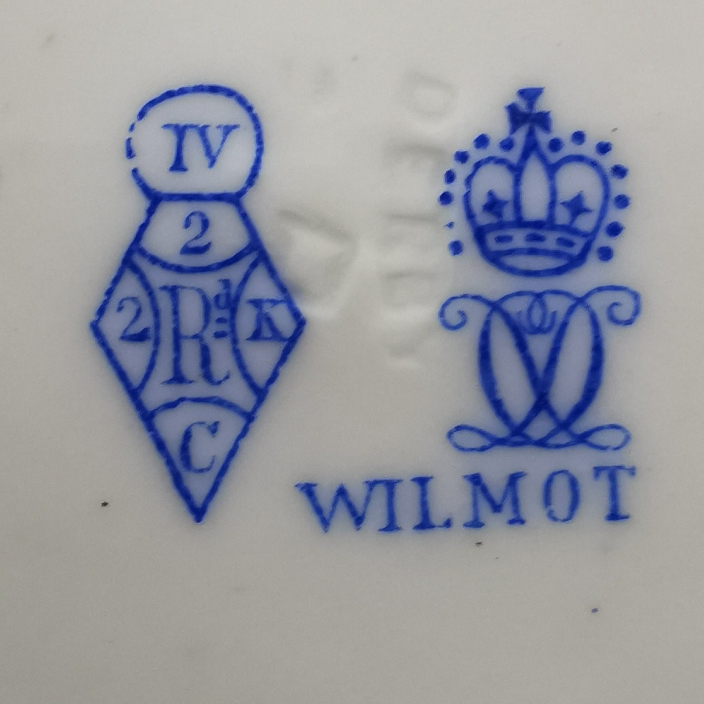 Royal-Crown-Derby-China-Blue-Wilmot-Teacup-Saucer-and-Side-Plate-1890's