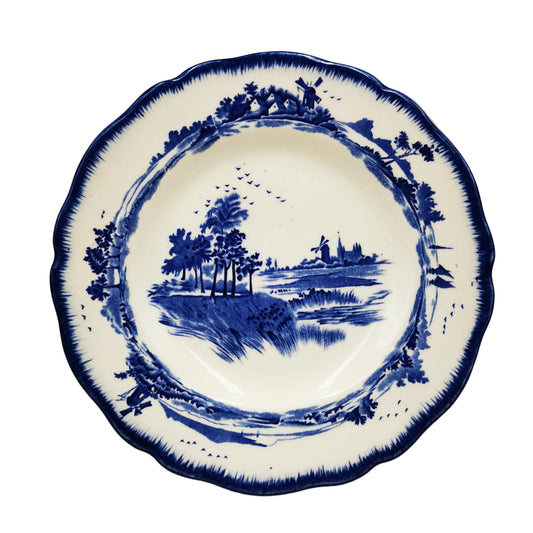 Royal Doulton Blue and White China Norfolk D6294 Round 6.5-inch Side Plate