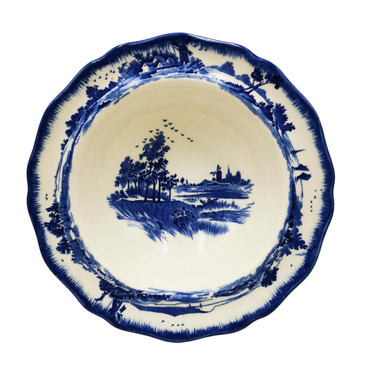 Royal-Doulton-Blue-and-White-China-Norfolk-D6294-Round-Dessert-Bowl