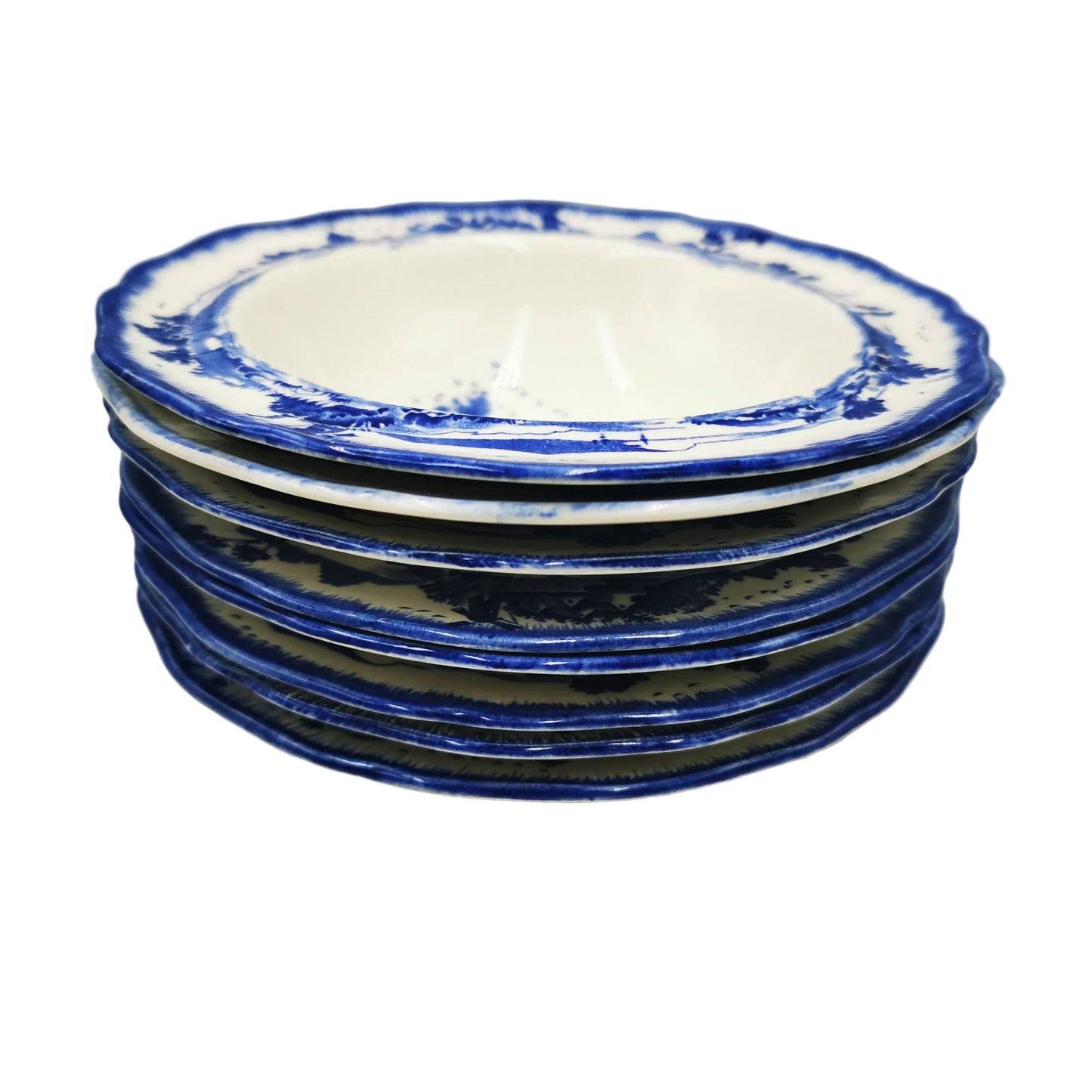 Royal-Doulton-Blue-and-White-China-Norfolk-D6294-Round-Dessert-Bowl