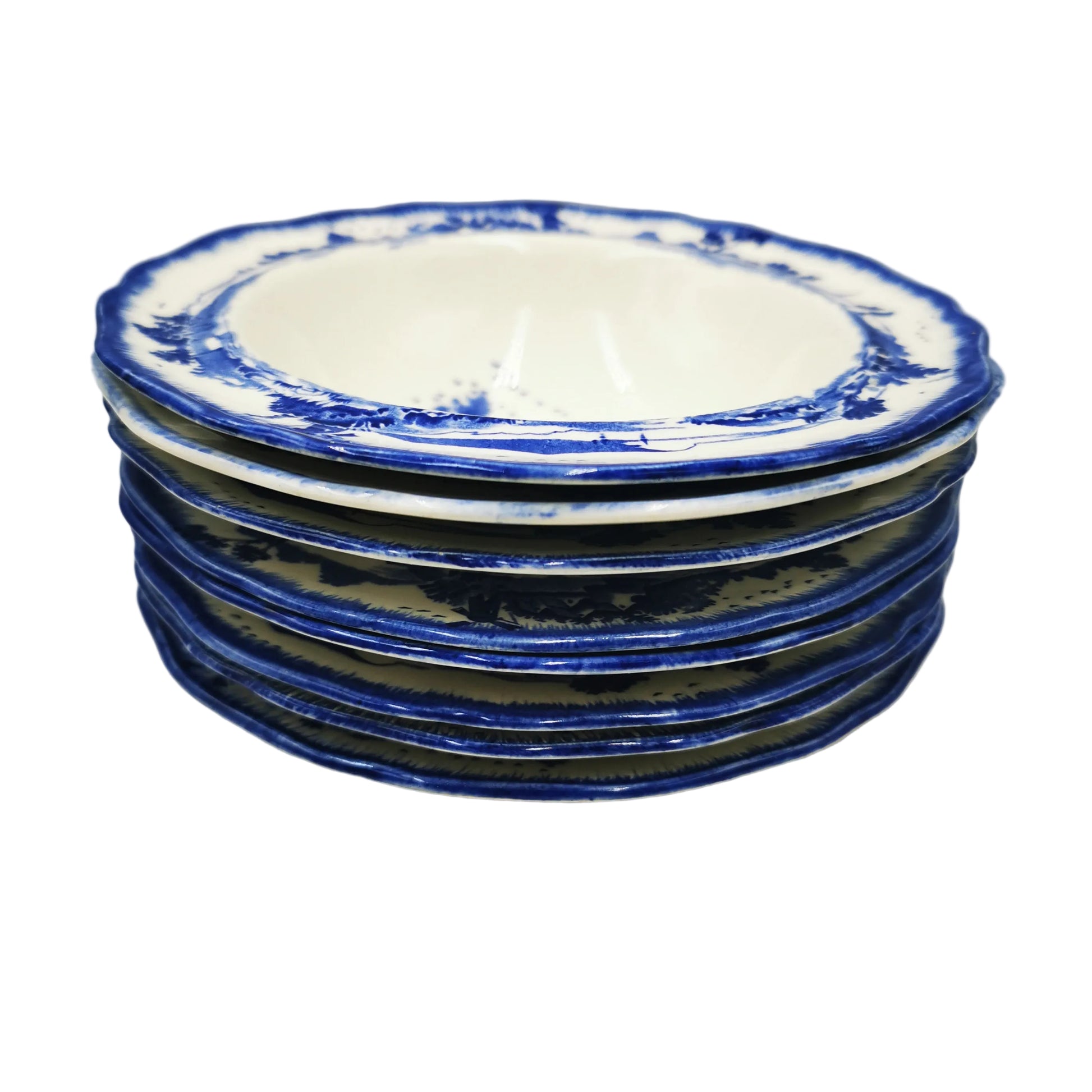 Royal-Doulton-Blue-and-White-China-Norfolk-D6294-Round-Dessert-Bowl