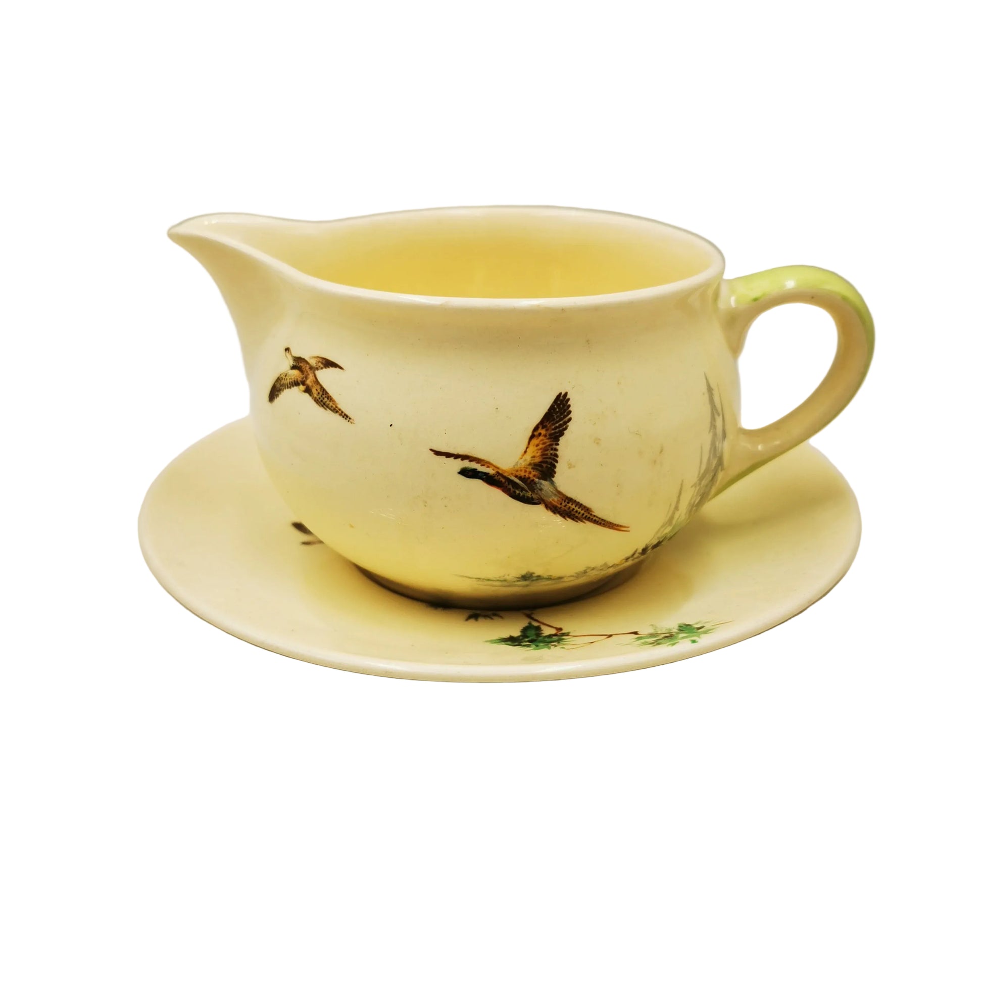 Royal-Doulton-China-The-Coppice-D5803-Gravy-Jug-and-Saucer