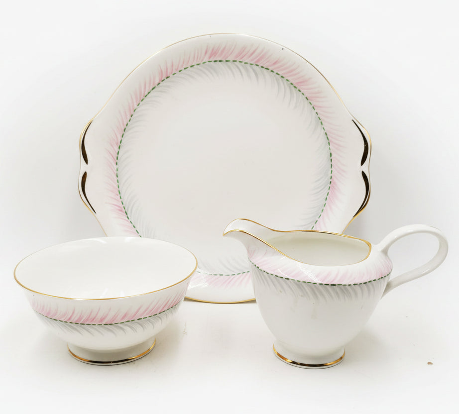 Royal Standard Bone China 1317 Cake Plate, Mile Jug & Sugar Bowl