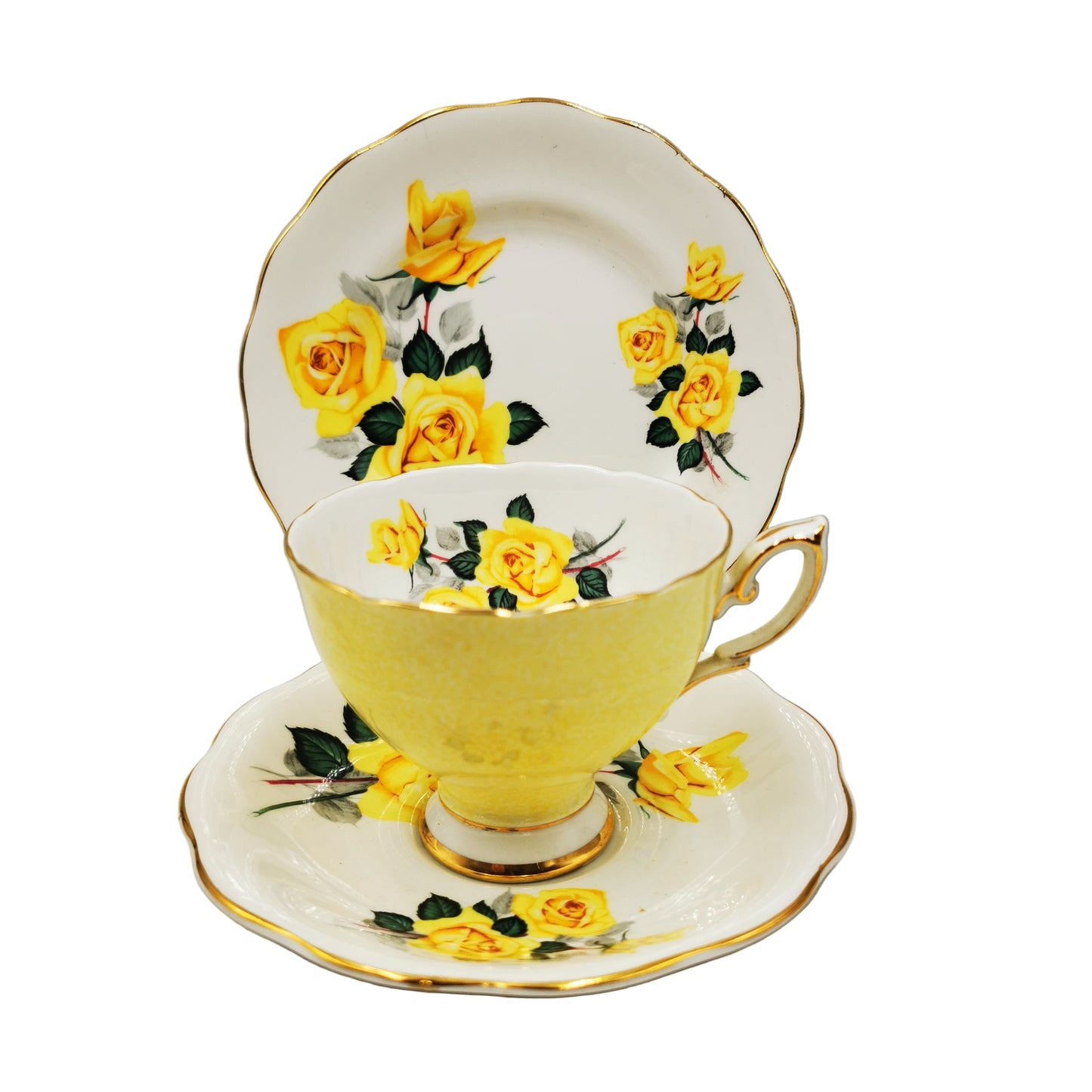 Royal Standard Bone China Floral Teacup Trio