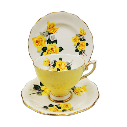 Royal Standard Bone China Floral Teacup Trio