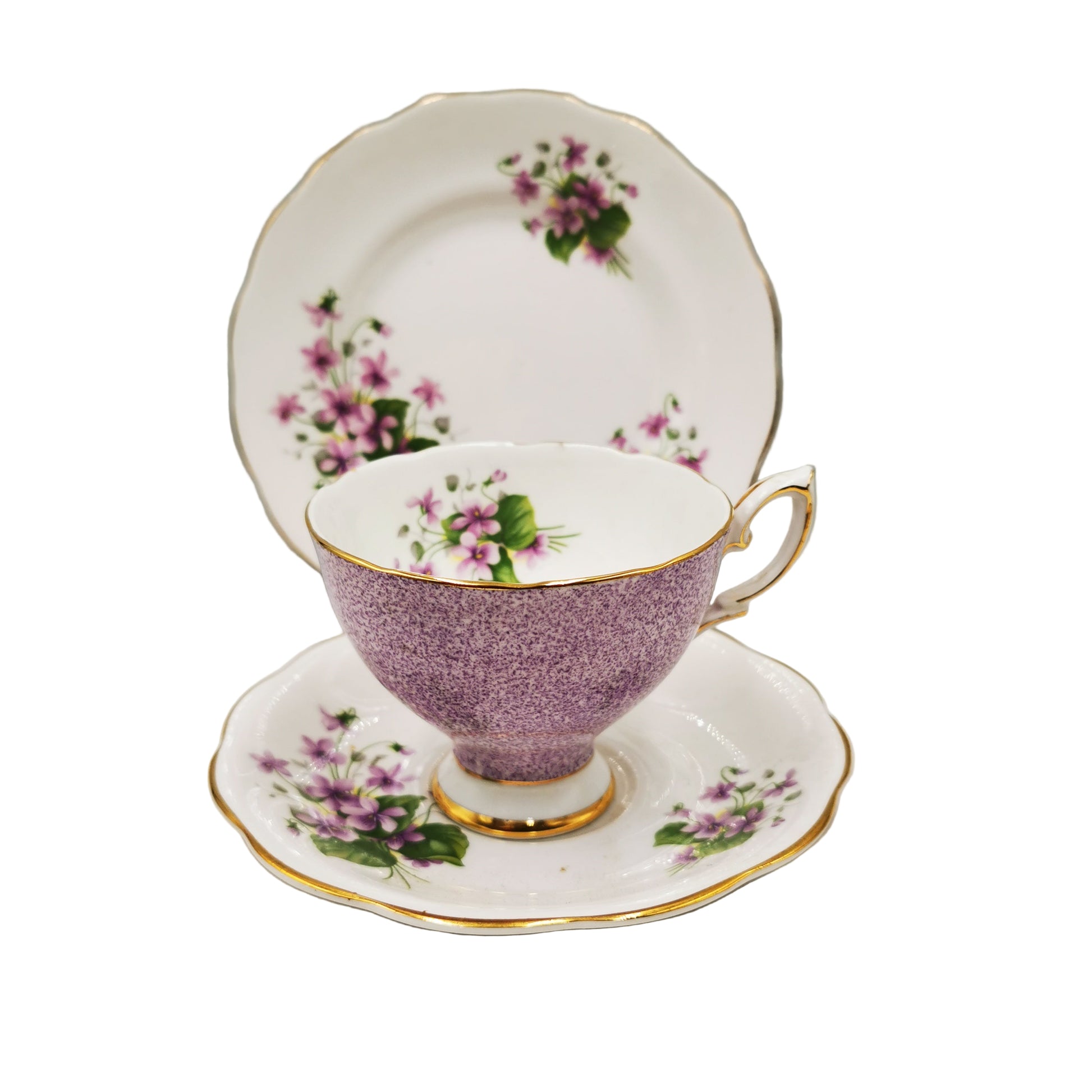 Royal Standard Bone China Floral Teacup Trio