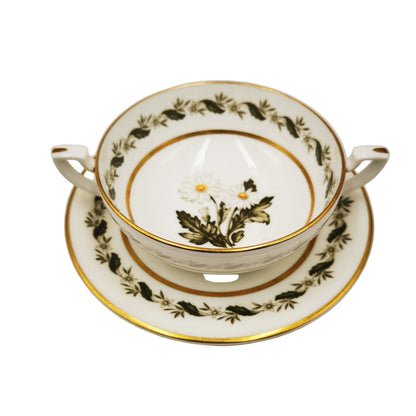 Royal Worcester China Bernina Soup Cup and Saucer