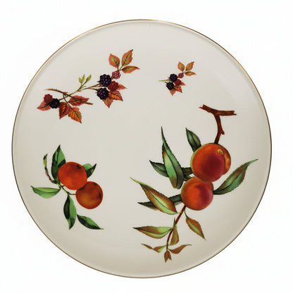 Royal Worcester China Evesham Arden 11-inch Cake Plate Gold Edge