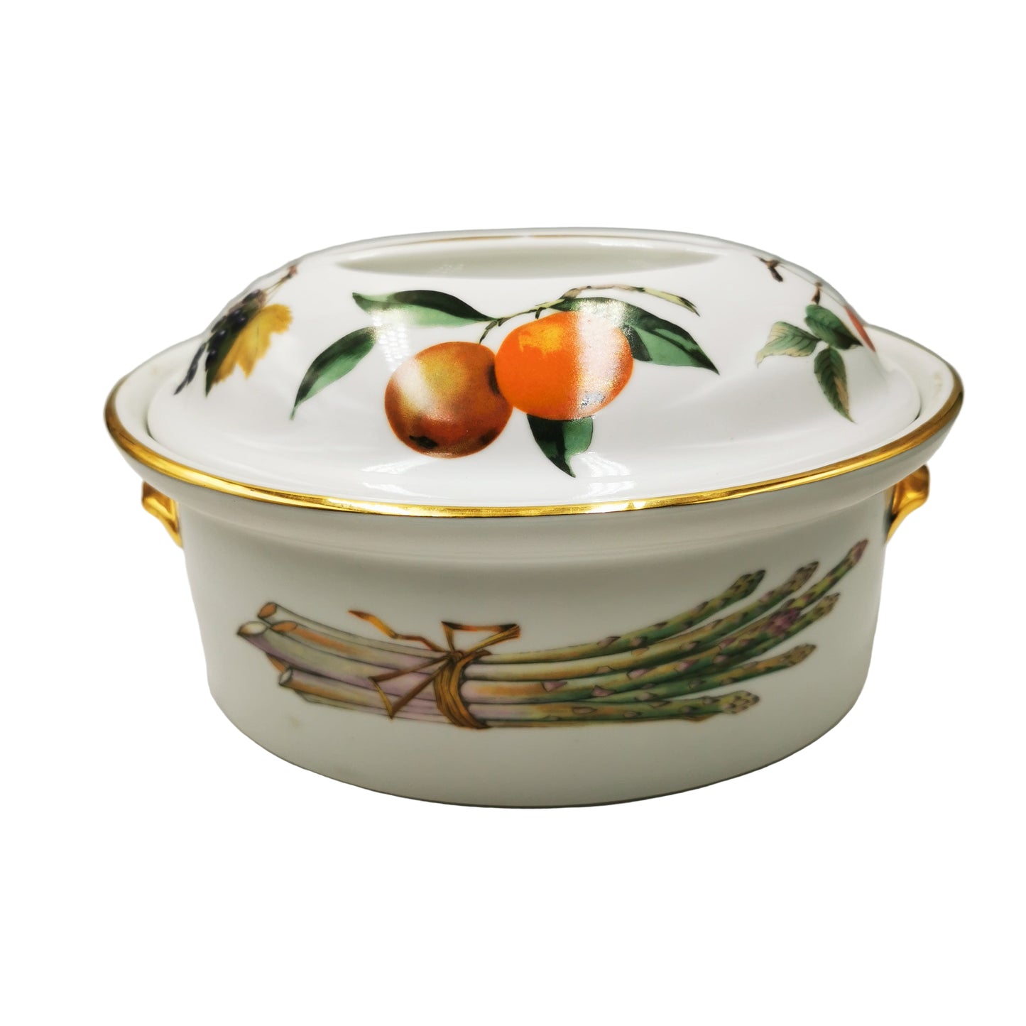 Royal Worcester China Evesham Gold Oval Game Casserole with Lid