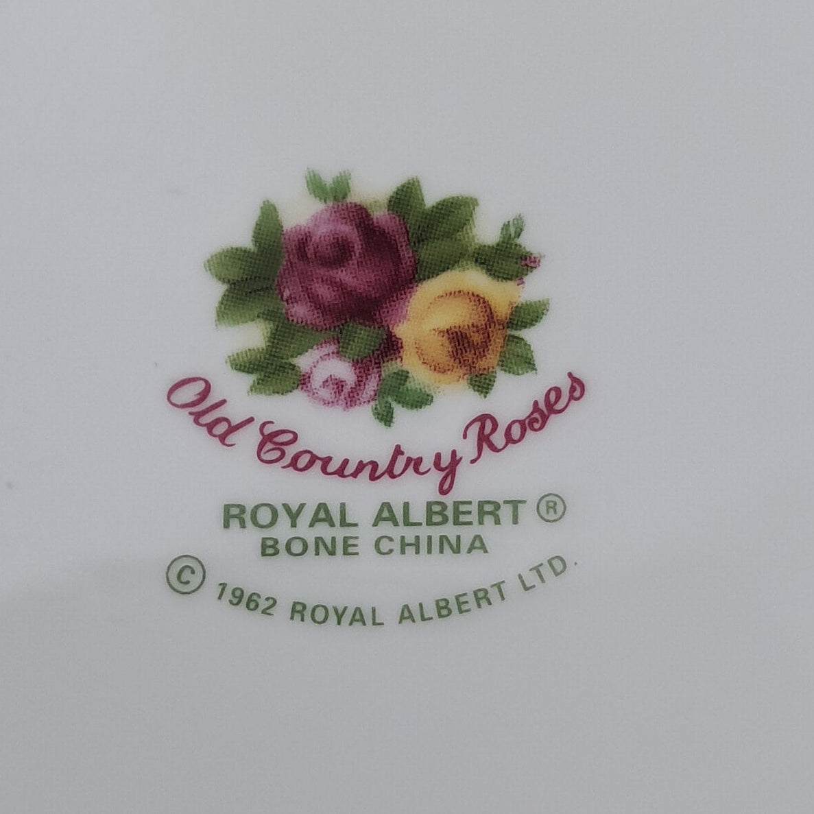 Royal Albert Old Country Roses China Small Round Butter or Trinket Dish back mark