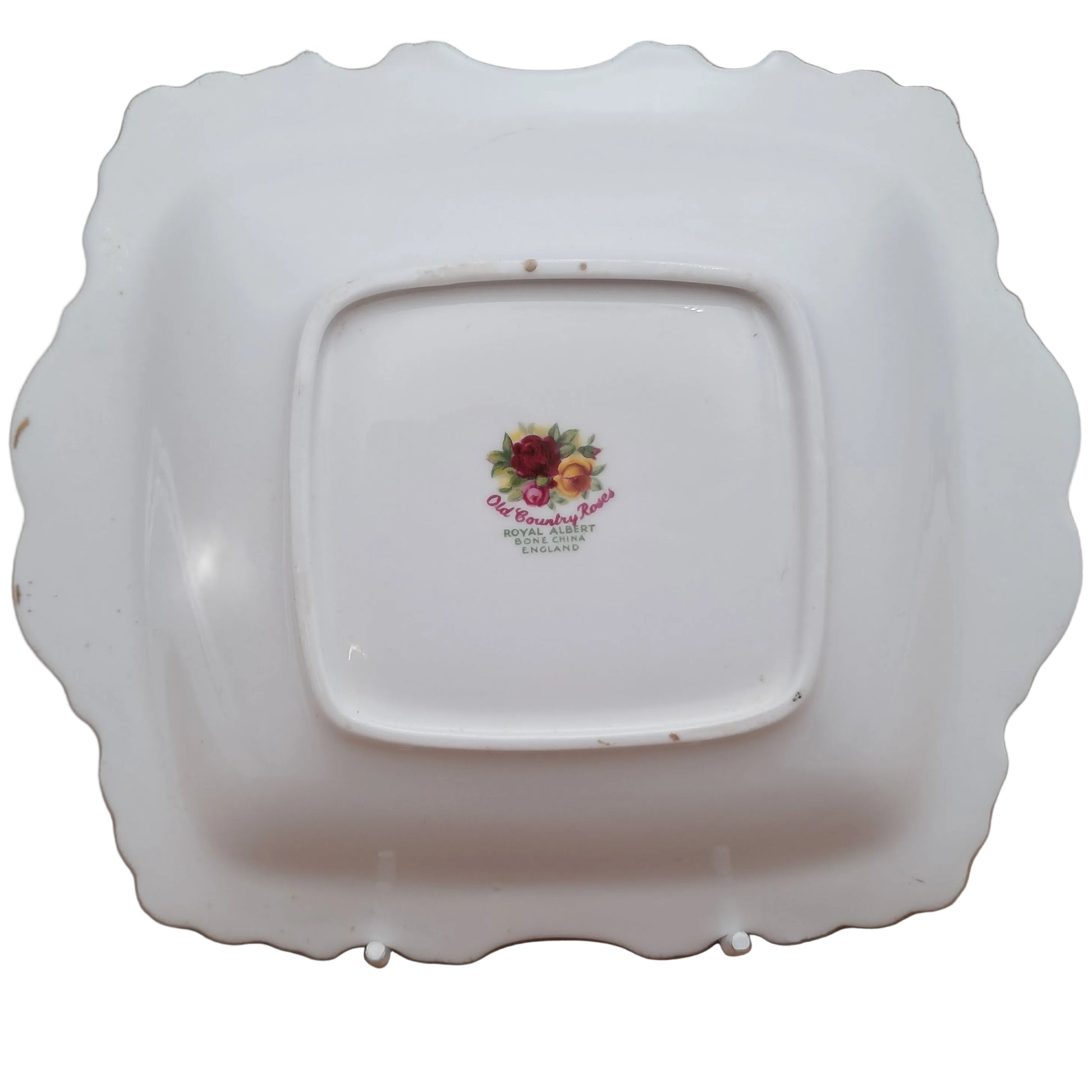 Royal Albert Old Country Roses China Square Handled Trinket or Bonbon Dish