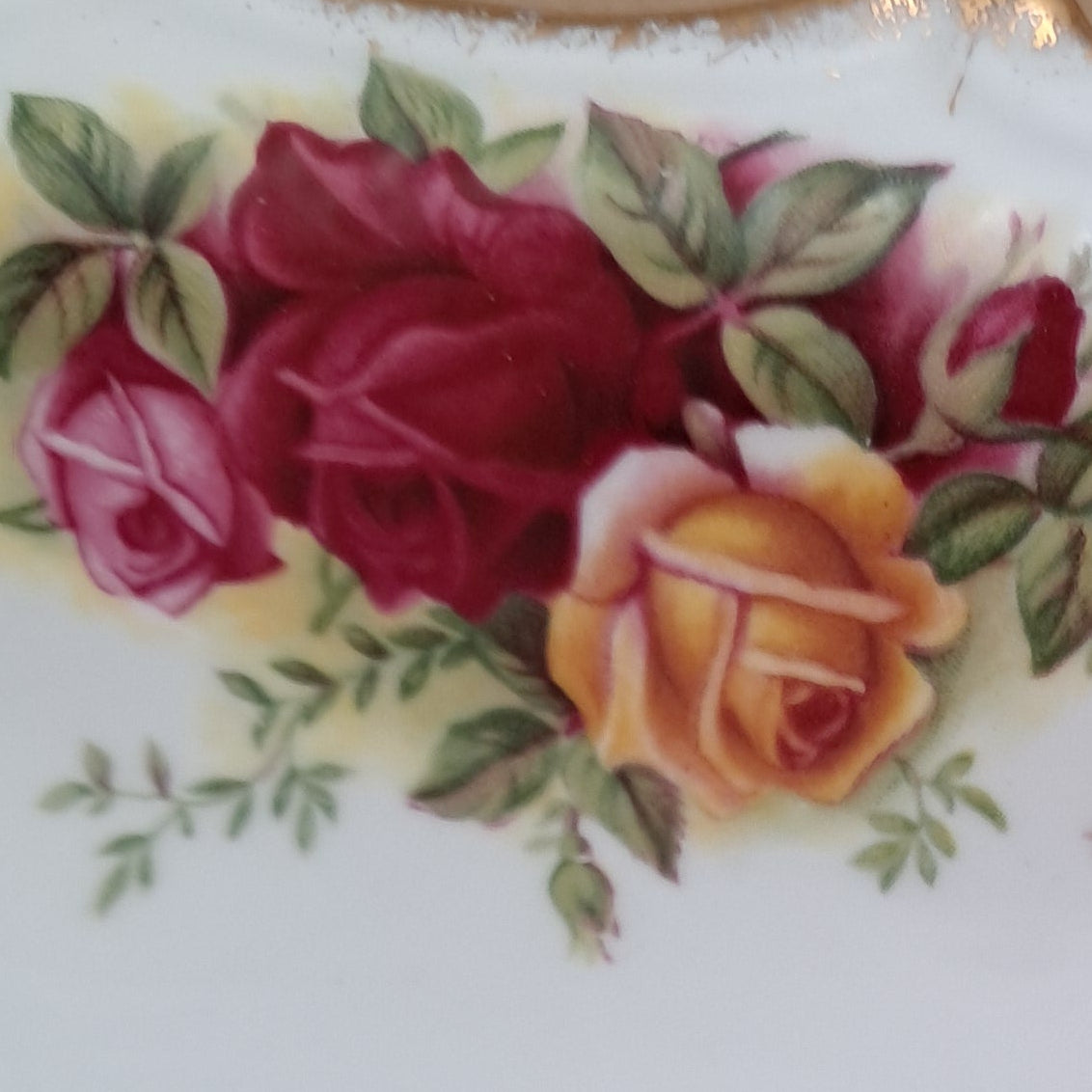 Royal Albert Old Country Roses China Square Handled Trinket or Bonbon Dish