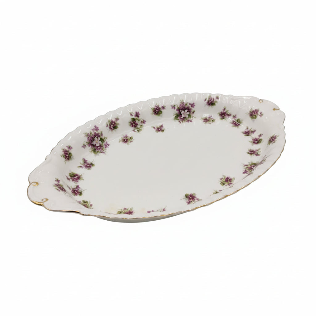 Royal Albert Sweet Violets China 9-7/8th-inch Oval Shallow Dish