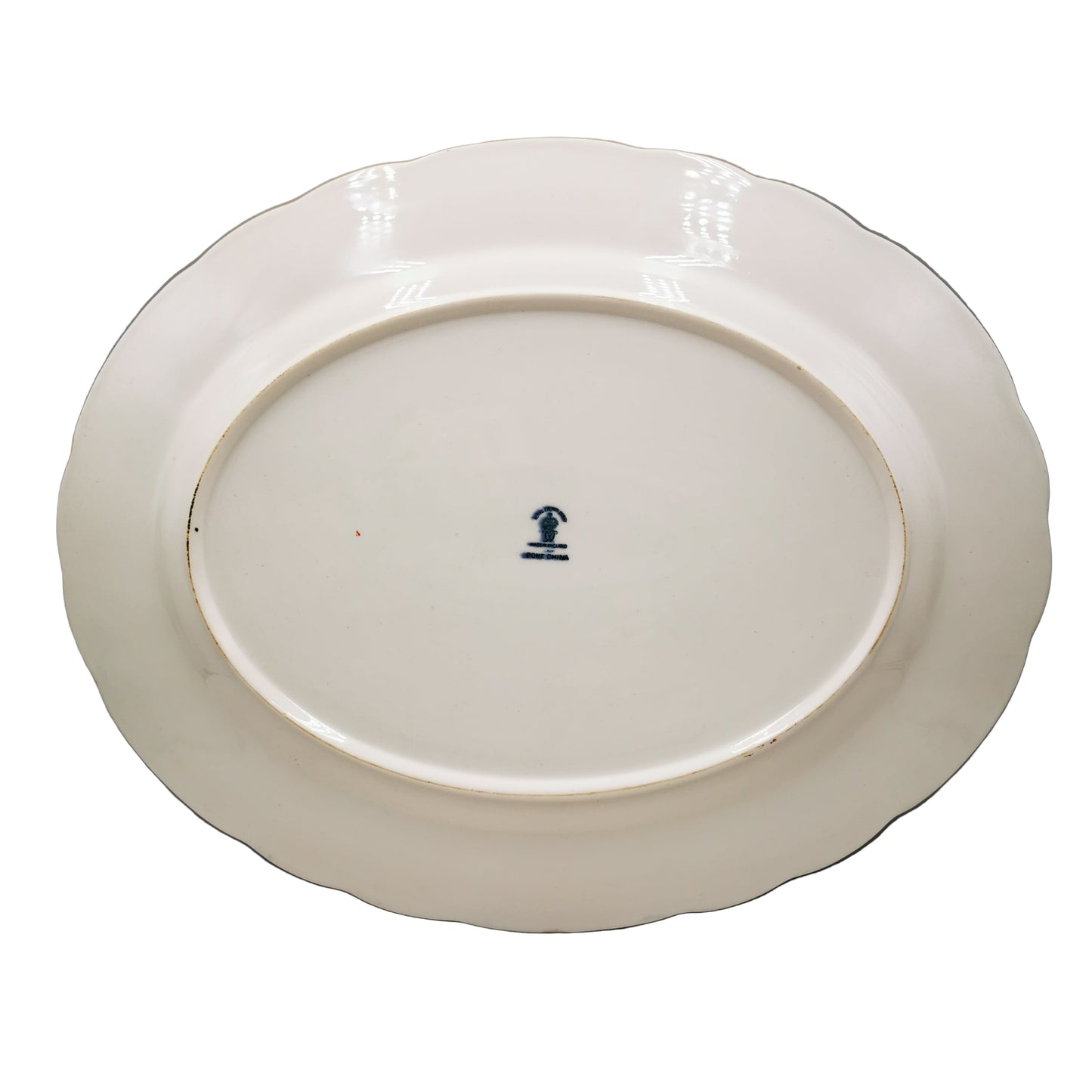 Royal Crown Derby China Blue Aves A1309 15.25-inch Serving Platter 1954