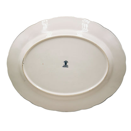 Royal Crown Derby China Blue Aves A1309 15.25-inch Serving Platter 1954