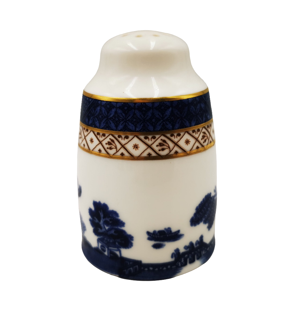 Royal Doulton Booths Real Old Willow Blue and White China Pepper Pot