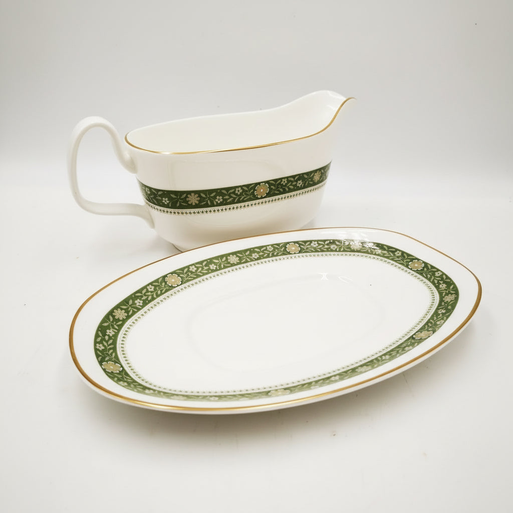 Royal Doulton China Rondelay H 5004 Gravy Boat and Saucer