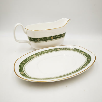 Royal Doulton China Rondelay H 5004 Gravy Boat and Saucer
