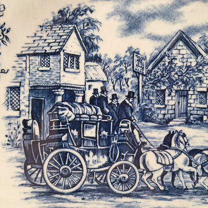 Detail of coaching scene plate