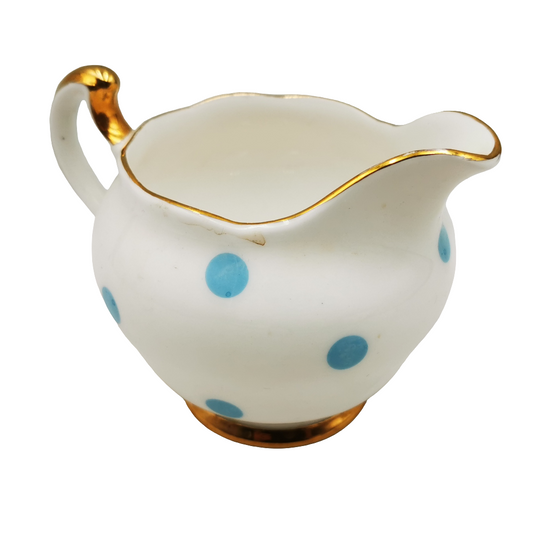 Royal Vale China Blue Polka Dot Milk Jug