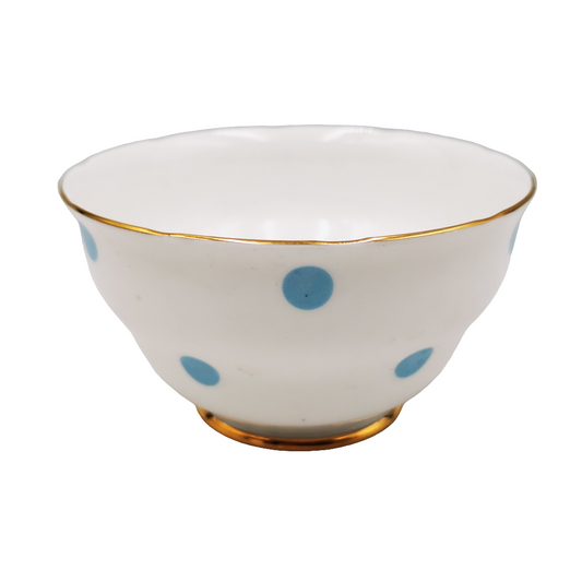 Royal Vale China Blue Polka Dot Sugar Bowl