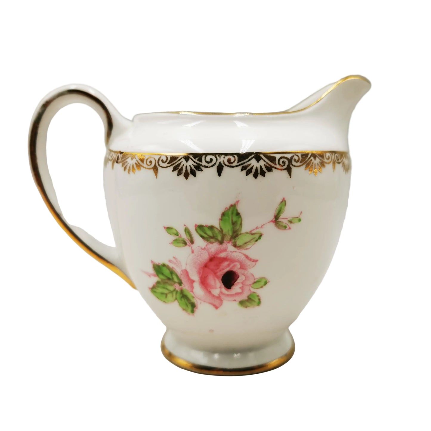 Salisbury Floral Pink Rose China Milk Jug pattern 1633