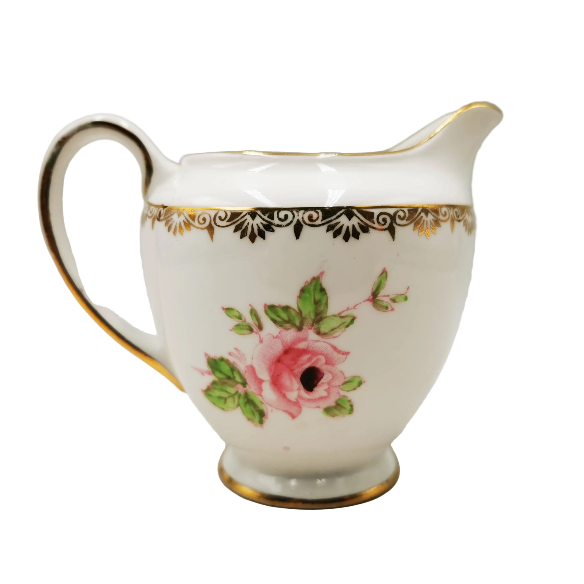 Salisbury Floral Pink Rose China Milk Jug pattern 1633