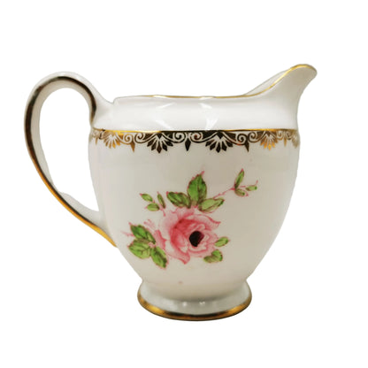 Salisbury Floral Pink Rose China Milk Jug pattern 1633