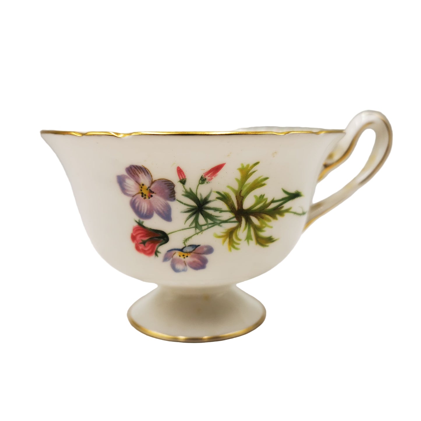 Shelley Wild Flowers 13686 Floral China Teacup Saucer and Side Plate