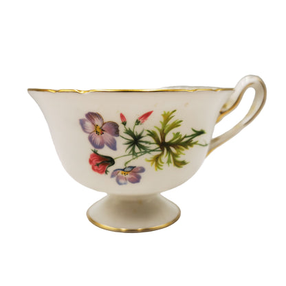 Shelley Wild Flowers 13686 Floral China Teacup Saucer and Side Plate