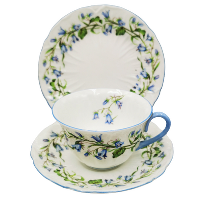 Shelley Harebell 13590 Floral China Teacup Saucer and Side Plate