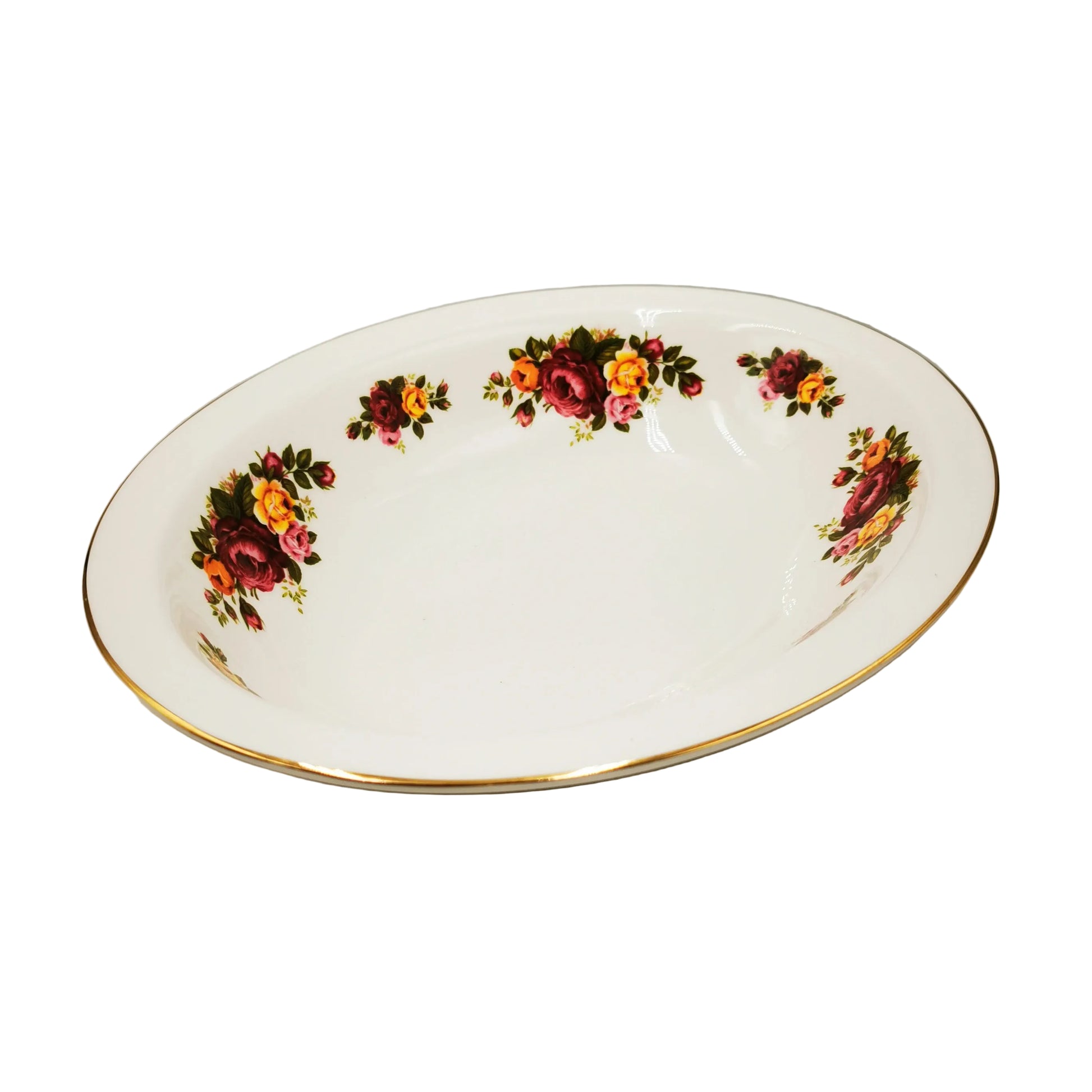 Sheltonian Bone China Country Roses Ovsal Serving Bowl