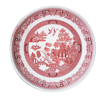Spode Archive Collection Red and White China Willow Serving Plate