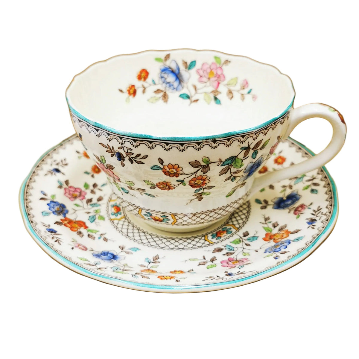 Spode Audley S2401 China Large Breakfast Cup and Large Saucer