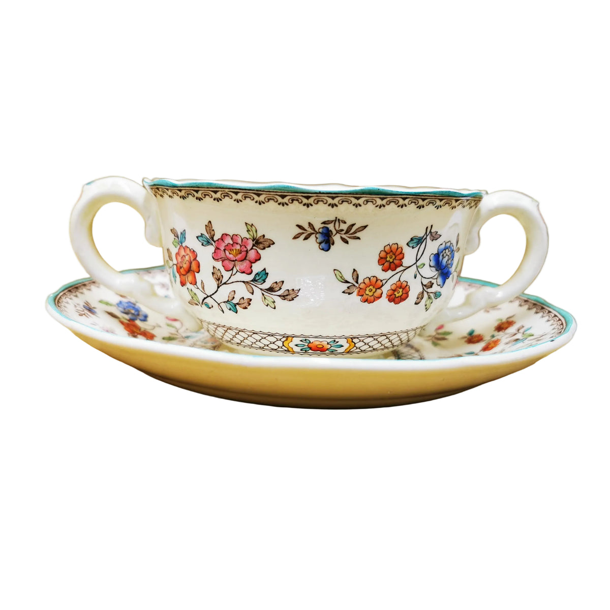 Spode-Audley-S2401-China-Soup-Cup-Saucer-Outer-Wall-Pattern-Version