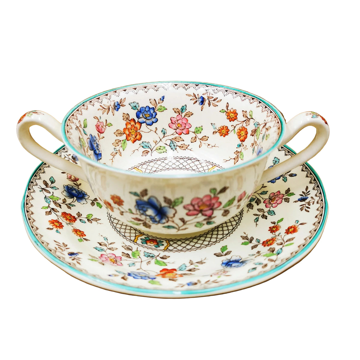 Spode Audley S2401 China Soup Cup Saucer