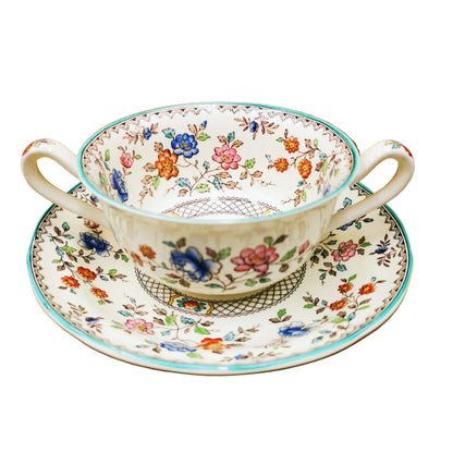 Spode Audley S2401 China Soup Cup Saucer