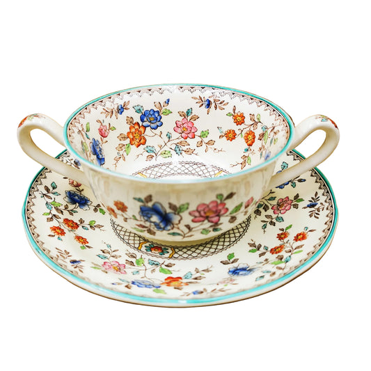 Spode Audley S2401 China Soup Cup Saucer