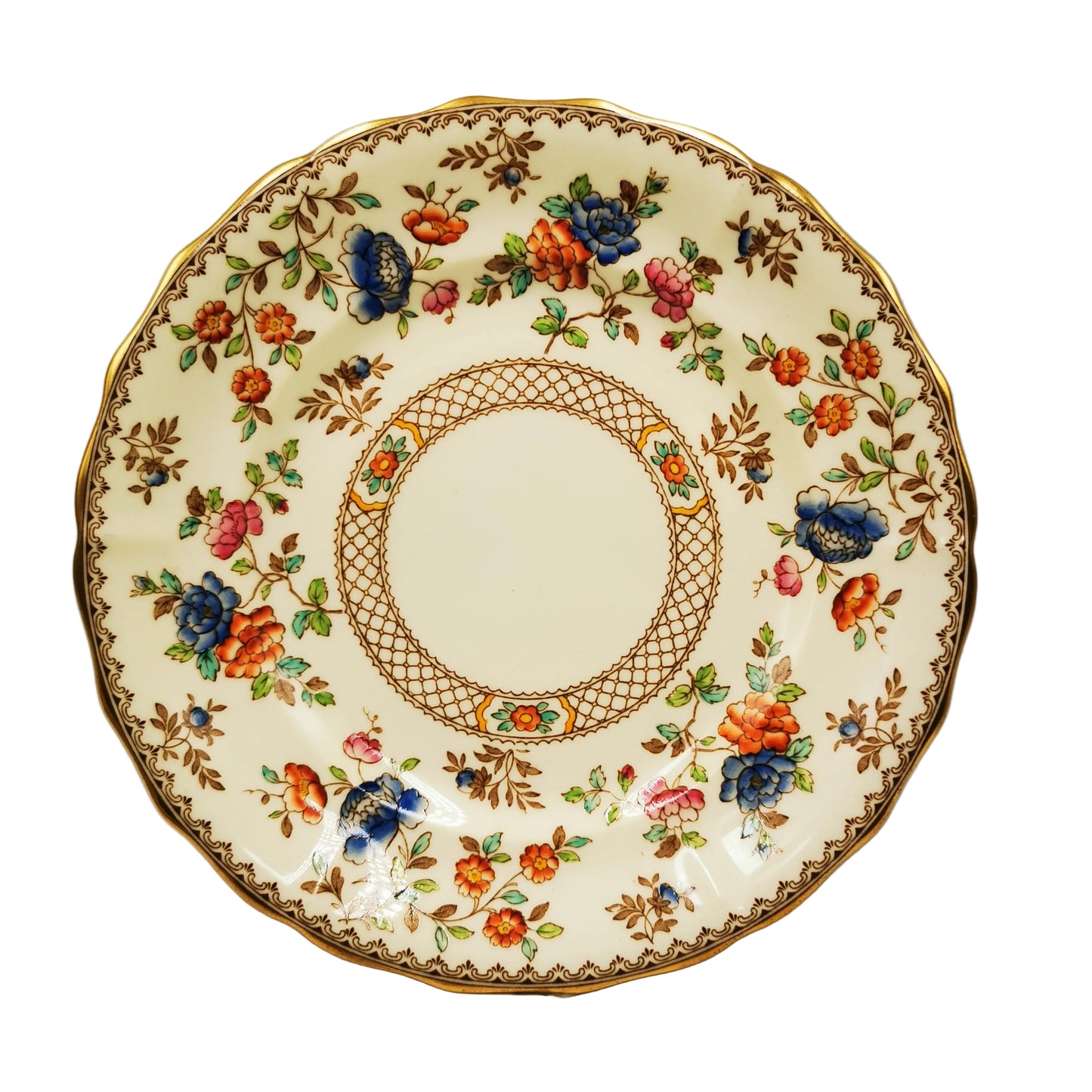 Spode Audley Y6377 China Teacup Saucer and Side Plate Trio