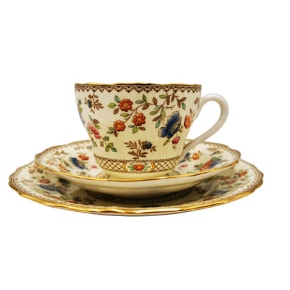 Spode Audley Y6377 China Teacup Saucer and Side Plate Trio