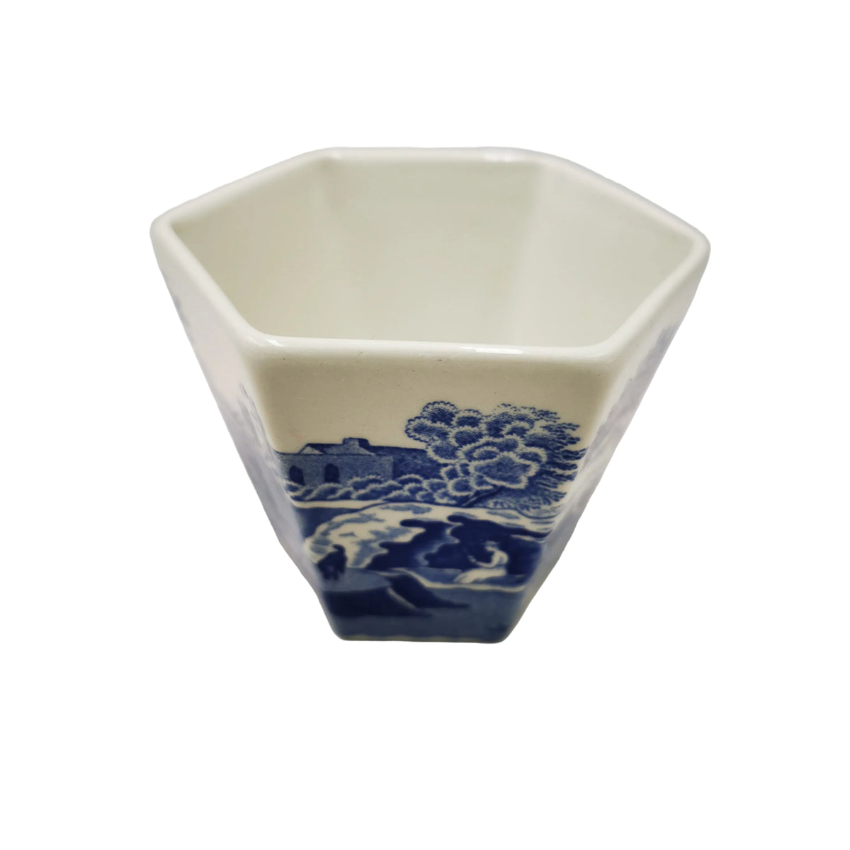 Spode-Italian-Blue-and-White-China-hexagonal-Pot