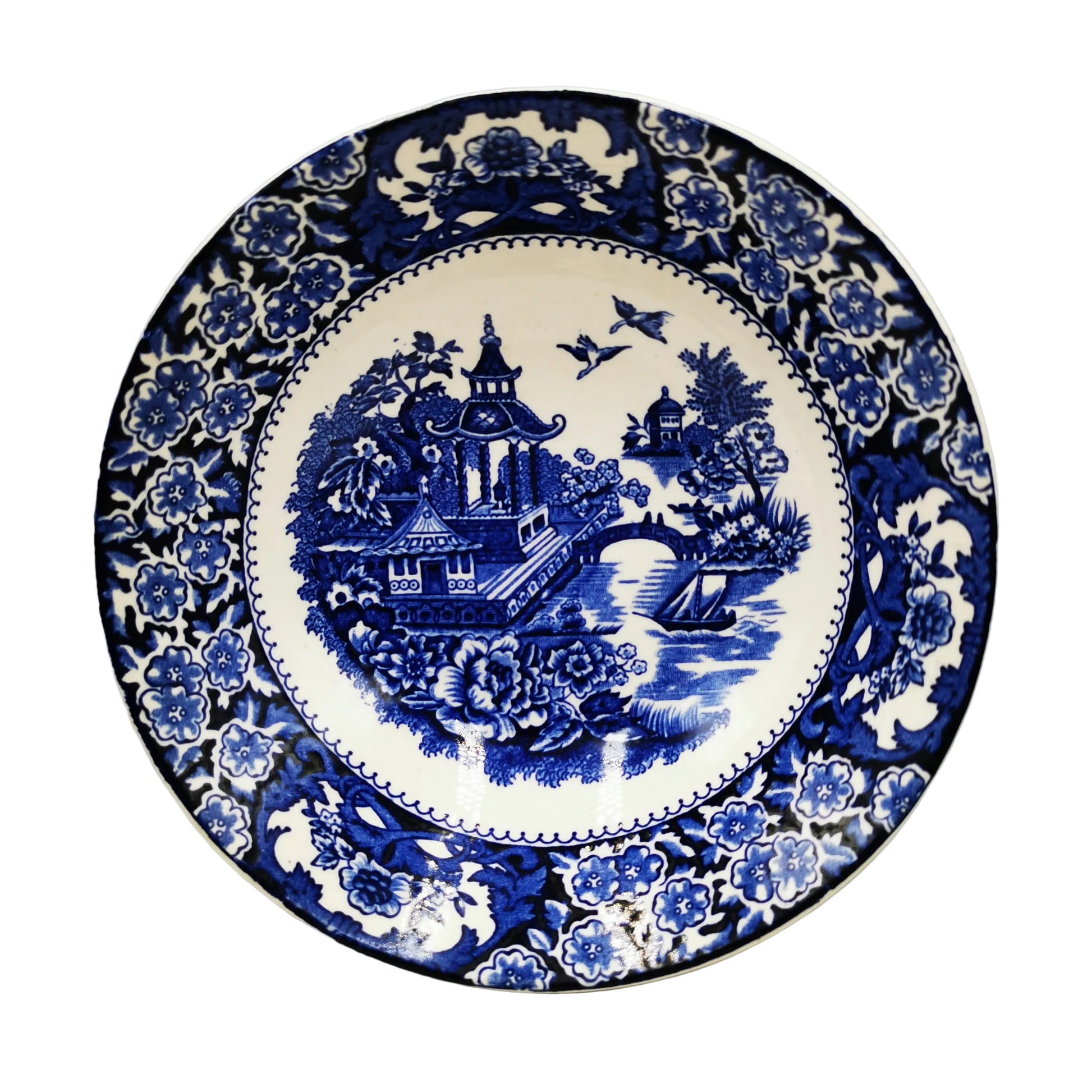 Swinnerton Olde Alton Ware Blue and White China Blue Pagoda Cereal Bowl