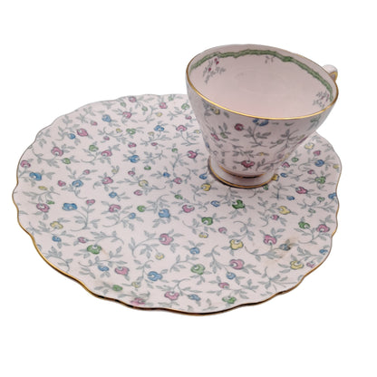 Tuscan Teacup and Saucer Plate by R H & S L Plant China c1950