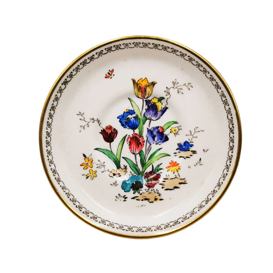 Tuscan-Hand-Painted-Tulips-Demitasse-Coffee-Cup-308-1936-1947-R-H-&-S-L-Plant-Floral-China
