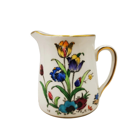 Tuscan-Hand-Painted-Tulips-MILK-JUG-308-1936-1947-R-H-&-S-L-Plant-Floral-China